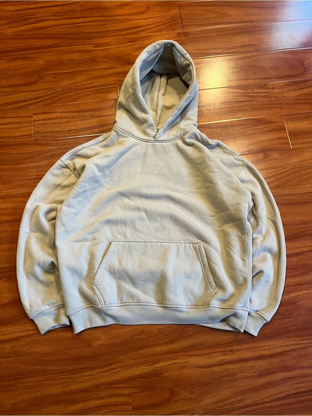 Men's Hooded Pullover Sweatshirt in Light beige - Size Medium